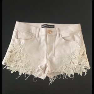 Express Cream shorts